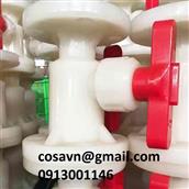 Van nhựa chịu axit PVDF, FRPP, CPVC, UPVC, PPH / flanged ball valve